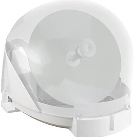 Maxview MXL023 VUQube 2 Vollautomatische, tragbare/Dachmontage, für Wohnwagen, Wohnmobil, Satellitenschüssel mit Twin LNB, Weiß