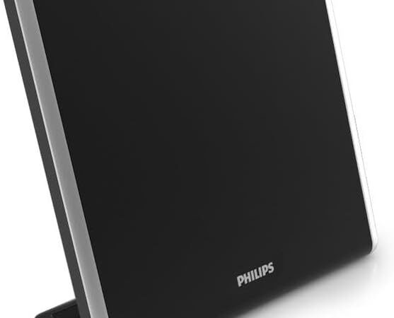 Philips Audio SDV7220/12 Digital Indoor DVB-T Antenne (49dB, HDTV, UHF, FM, UKW) schwarz