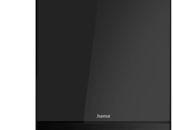 Hama Zimmerantenne „Pro“, aktiv (Empfang von DVBT, DVBT2, Zimmerantenne für Fernseher, automatische Verstärkung, LTE Filter 5G, flach, Stromversorgung über USB) schwarz
