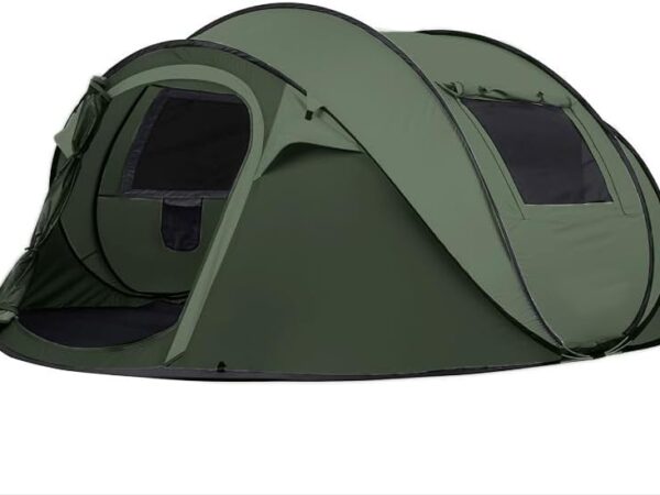 Camping Zelt, Pop Up Zelt 4-5 Personen, Automatisches Aufstellzelt in 3 Sekunden, Wurfzelte Wasserdicht Sonnenschutz, Familie Zelt, Tragbares Leichtes Kuppelzelt für Outdoor Camping