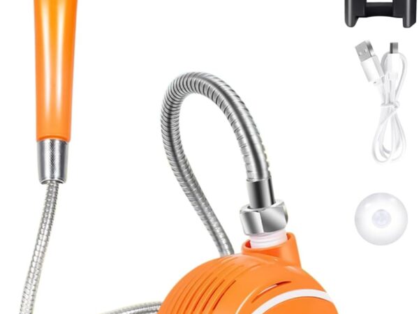 Uhngw Tragbare Campingdusche – Digitale Temperaturanzeige Campingdusche | wasserdichte Pumpe für Outdoor-Wanderungen RV Auto Haustier Waschen Taschengröße
