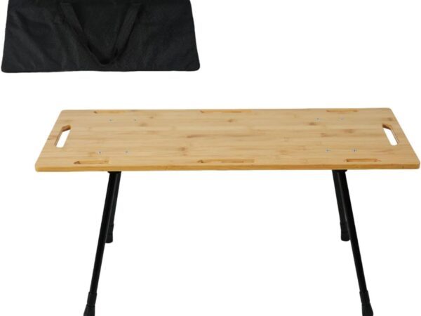 Milageto Klapptisch mit verstellbaren Beinen aus Aluminiumlegierung, praktische Campingmöbel, Faltbarer Campingtisch zum Angeln auf der Terrasse