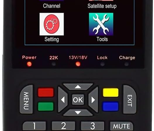 Satelliten Finder, VISLONE V9 Satelitenfinder Meter Digital Sat Messgeräte, Satellitensucher 3,5-Zoll-LCD-Digitalanzeige Satellitenfernsehen (Deutsche Bedienungsanleitung)