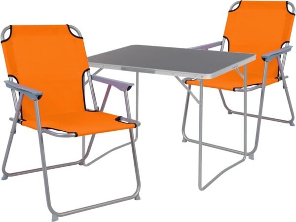 Mojawo 3er Set Outdoor Möbel Campingmöbel Set Oxford Bezug Outdoor Camping Stuhl Aluminium Tisch klappbar