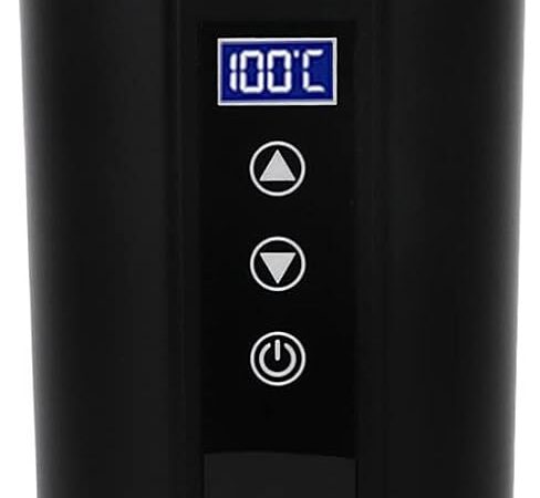 Auto-Heizbecher, Elektrisch Beheizter Reisebecher, 450 Ml, Intelligente Temperaturregelung, Geräuscharm, Schwarz, Intelligenter Heiz-Autobecher für Reisen, Camping