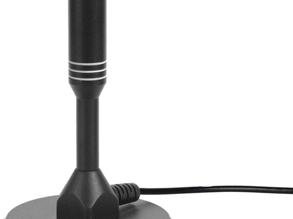 DVB-T/DVB-T2-Antenne - August DTA240 - stärkere Stabantenne für digitales Fernsehen / Digital TV / DAB Radio / DVB-T2 Tuner Stick / ALU-Massivkern für maximale Signalqualität - Mit Magnetfuß 2m Kabel