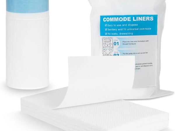 ACWOO Toilettenbeutel mit saugfähigen Pads, 40 Stück Bettpfanneneinlagen, Einweg-Kommode Toiletteneinlagen, Tragbare Toilettenbeutel, Super Saugfähig