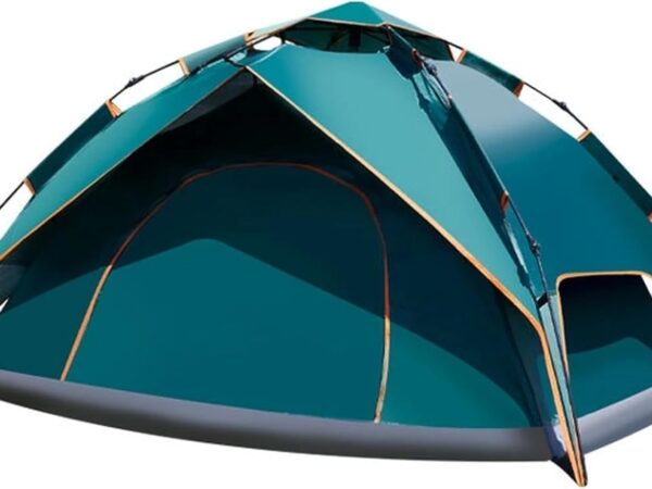 Wurfzelt, 2-Personen-wasserdichtes Wurfzelt, doppelwandiges, winddichtes, wasserdichtes Zelt, Übernachtungszelt, geeignet für Wanderungen und Familienreisen (cremefarben)