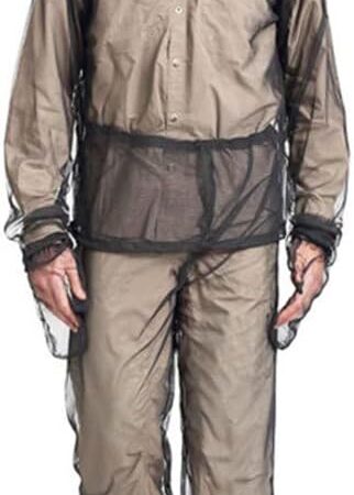 Yililay 4pcs/Set Anti -Moskito -Kleidung durchscheinende atmungsaktive Mückennetze Einstellbarer Mückenanzug L/XL Faltbarer Moskitoschutz für das Camping -Radfischerei -Wanderungen