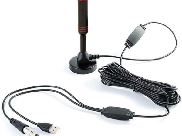L11C DVBT2 Antenne Full HD 30dbi Leistungsstarke DVB-T2 Antenne HD TV Verstärker mit 5m Kabel, USB und Koax Stecker antenne mit stabilen Magnetfuß