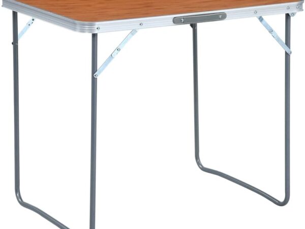 vidaXL Campingtisch Klappbar mit Metallrahmen Klapptisch Koffertisch Tisch Campingmöbel Falttisch Partytisch Picknicktisch 80x60cm