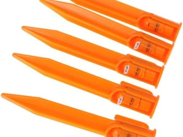Camping-Hering, robuste Zelt-Heringe, Zelt-Heringe, 5 Stück, LED-Leuchten, verstellbare Zelt-Heringe, Heringe, Camping, Angeln, Festivals, Batterien im Lieferumfang enthalten