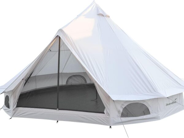Skandika Tipi für 8/10 Personen | Camping Zelt, recyceltes Oxford-Zeltmaterial, 3000 mm Wassersäule, Moskitonetz, eingenähter Zeltboden | Glampingzelt, Festivalzelt, Familienzelt