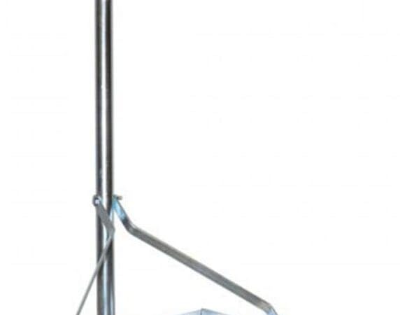 Premium X Balkonständer 50x50cm Aluminium Mast 1m Flachdachhalterung Flachdachständer SAT Halterung für Satelliten-Schüssel