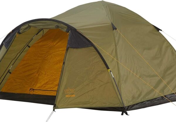 Grand Canyon Topeka 3 - großzügiges 3 Personen Zelt, Kuppelzelt, Igluzelt für Trekking, Camping, Outdoor, Festival, mit Vorbau für extra Stauraum