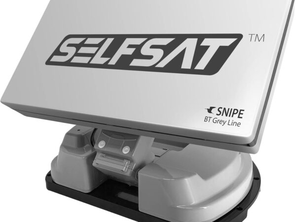 [Test: AUSGEZEICHNET*] Selfsat Snipe BT Grey Line Single - automatische Camping Antenne incl. iOS/Android Steuerung