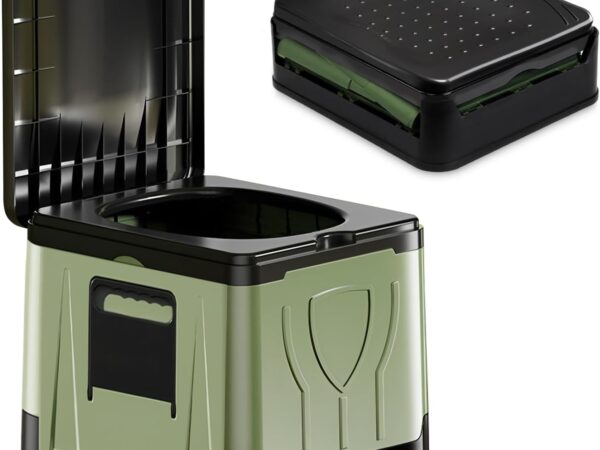 Asaiy Faltbare Campingtoilette – Trockentrenntoilette bis 150 kg, Mobile Toilette für Camping, Wohnmobil, Wandern & Notfälle