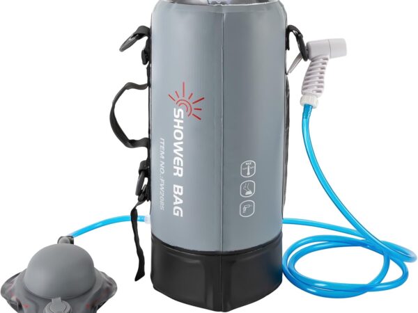 Dekltus Campingdusche Solardusche Camping Outdoor Dusche 3 Gallonen,12L,Duschkopf tragbare und Abnehmbarem Schlauch Duschen Beutel Shower für Wandern, im Freien, Klettern