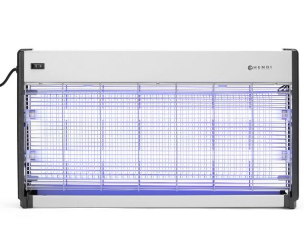 HENDI Insektenvernichter, Insektenkiller, Insektenfanggerät, Elektronisch, Inkl. 2 UV-A Lampen, 230V, 45W, 640x90x(H)360mm, ABS Kunststoff