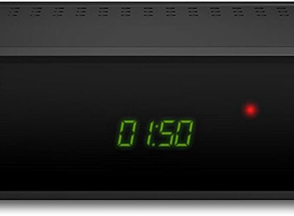 Sky vision 150 T-HD – DVB-T2 Receiver (Digitaler HD Empfänger, freenet TV, Antennen-Receiver, HEVC H.265 Decoder, HDMI, USB 2.0, LAN, SCART, DOLBY DIGITAL PLUS), Schwarz