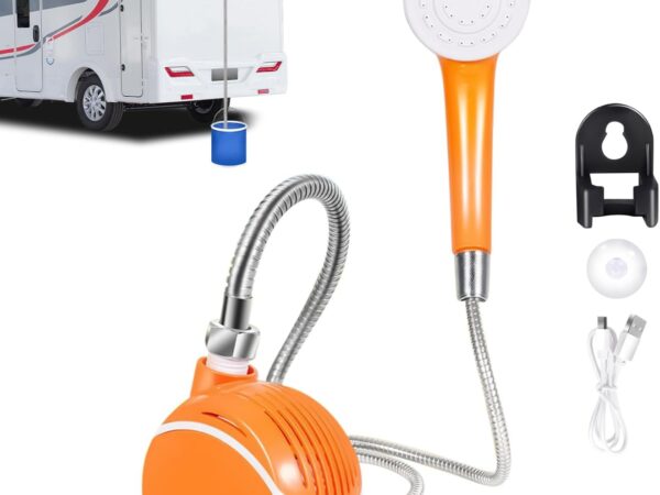 Tragbare Campingdusche | Camping Duschkopf Mit Sprühdüse,Wasserdichter Kopf Mit Wiederaufladbarer Pumpe Für Wanderreisen Auto Wäsche
