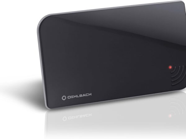 Oehlbach Scope Vision DVB-T2 HD Antenne - Digitale Zimmerantenne - USB Strom - Aktiv DVB-T2 Verstärker - Innenantenne, Testsieger - Schwarz
