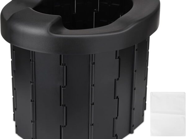 Tragbare Mobile Campingtoilette - Camping Festival Angeln Toilette Outdoor WC hygienisch und leicht zu reinigen für Unterwegs, Notfall,Staus,Angeln,Festivals Tragkraft bis 200kg 26x33.5x27.5 (LxHxB)