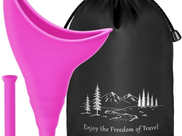 Urinella für Frauen Wandern Camping Zubehör, Wiederverwendbarer Pinkelhilfe für Urinal Frauen Unterwegs Campingtoilette PIPI Silikon Trichter Reise Camping Festival Zubehör
