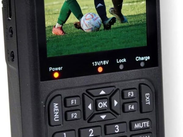 Summit SM 201HD Satelliten Messgerät I Sat Finder für DVB-S/S2 I Digitales Messgerät mit 3,5" TFT LCD Display & Tonsignal I inkl. Steckernetzteil, AV-Adapterkabel & Nylonschutztasche