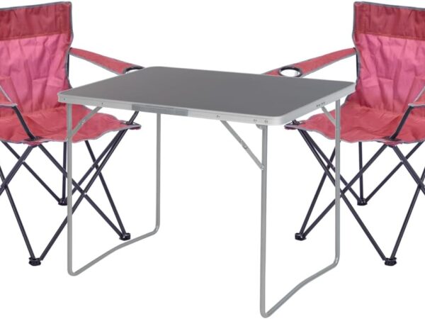 Mojawo 3er Outdoor Möbel Campingmöbel Camping Garnitur Anglerstuhl Oxford Bezug Outdoor Camping Stuhl Aluminium Tisch klappbar