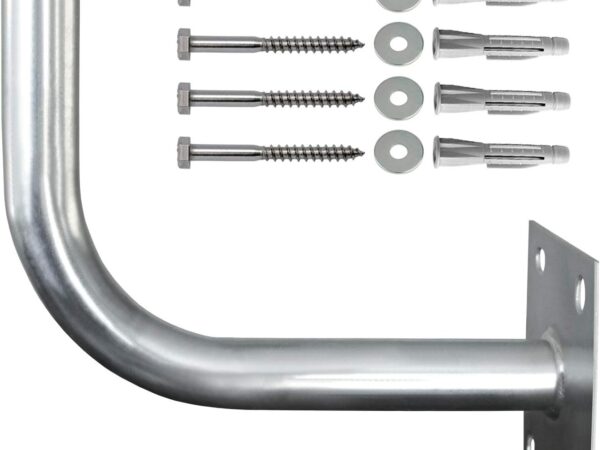 Wandhalter Sat Wandhalterung 25 cm + 4er Schrauben und Dübelset Stahl verzinkt für Satellitenschüssel Wand Halter Satellitenschüssel Antenne Schüssel Wand Halter ARLI Schraube Dübel