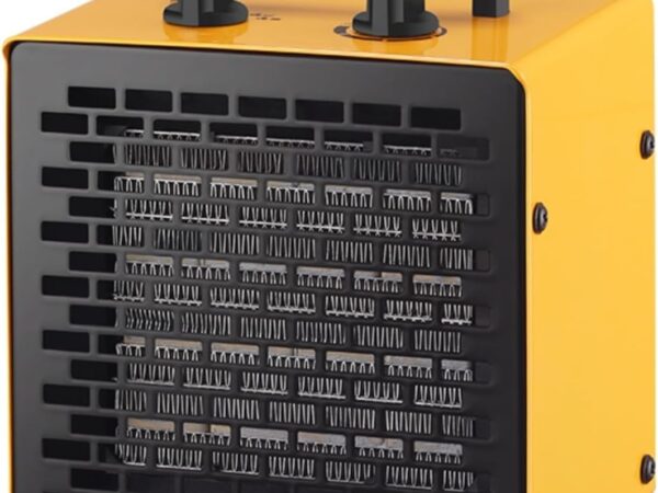SIAL 2000W Industrie Tragbar Heizlüfter - Elektroheizer - Keramik Heizstrahler - Raumheizung Bauheizer - PTC Heizgerät mit Überhitzungsschutz - Für Büros, Räume, Badezimmer, Garagen - PA2 - Gelb