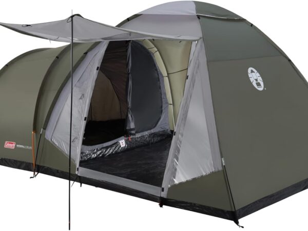 Coleman Waterfall 5 Deluxe Familienzelt, 5 Mann Zelt mit separatem Wohn und Schlafraum, einfach afzubauen, 5 Personen Zelt, Wasserdicht WS 3000mm