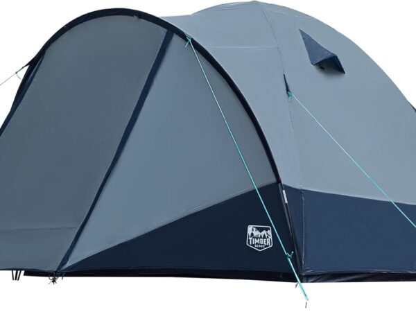 TIMBER RIDGE Zelt 4 Personen Stehhöhe 190cm Camping Zelt Wasserdicht mit Vorzelt Lüftungshutzen Familienzelt Kuppelzelt für Outdoor Reise Trekking Garten Festival