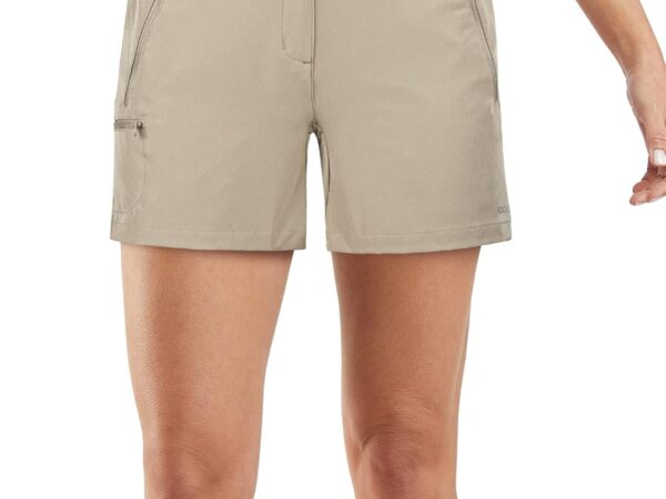 33,000ft Wanderhose Damen Kurz, Cargo Shorts Bermuda Stretch Leichte Laufshorts Sommer UPF50+ Kurze Hose für Wandern, Camping, Reisen