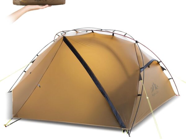 Night Cat Zelt Ultraleicht 1 Person: Wasserdichtes Camping Wanderzelt für Outdoors Doppelschicht