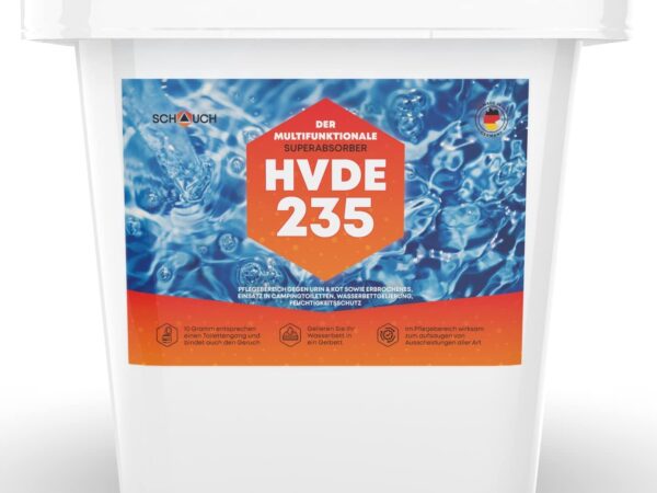 Schauch Superabsorber HVDE 235 - Der multifunktionelle Superabsorber zum Aufsaugen von Urin und KOT - Absorbierung von nahezu Allen Flüssigkeiten und Gerüche - Feuchtigkeitsschützer