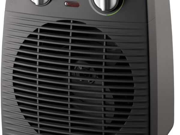 Rowenta SO2210 Compact Power Heizlüfter | 2 Leistungsstufen | Elektro-Heizung | Innenraum | für 20 m² Räume | Schwarz