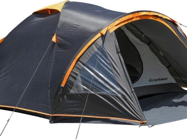 EchoSmile Zelt 2/3/4 Personen Wasserdicht 5000mm Kuppelzelt mit Vorzelt, Ultraleicht Camping Zelte Tents, 3-4 Jahreszeiten Campingzelt Biwakzelt für Trekking, Garten, Festival