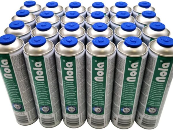 NOLA 2 x, 4 x, 8 x, 12 x, 28 x 600ml 338g Universalgas Gaskartusche 70% Butan 30% Propan für Camping, Unkrautvernichter, Lötbrenner, Gaskocher, Gasbrenner, Abflammgerät (705, Gaskartusche, 8, 705)