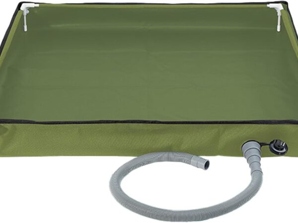 diwedaso Tragbare Duschwanne mit Abflussloch, Becken für Campingduschen, OxfordCloth, tragbares Duschzelt mit Basis, Solardusche