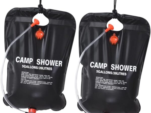 ifundom 2 Stück Solardusche Campingdusche Outdoor für Warmwasser für Camping Reisen und Strandaktivitäten
