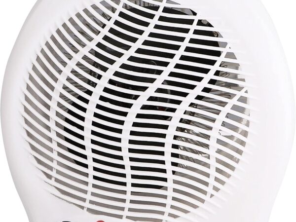 Heizlüfter mit 3 Heizstufen | kompaktes Heizgebläse | starkes Gebläse 2000W | mit Überhitzungsschutz und Kippschutz (Heizlüfter weiß 1000/2000 Watt)