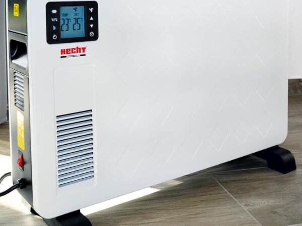 Hecht Elektroheizung (Brandneue Version) - Heizgerät für eine schnelle und wohlfühlende Wärme – Stromsparend - Mit 3 Leistungsstufen, Fernbedienung und Thermostat