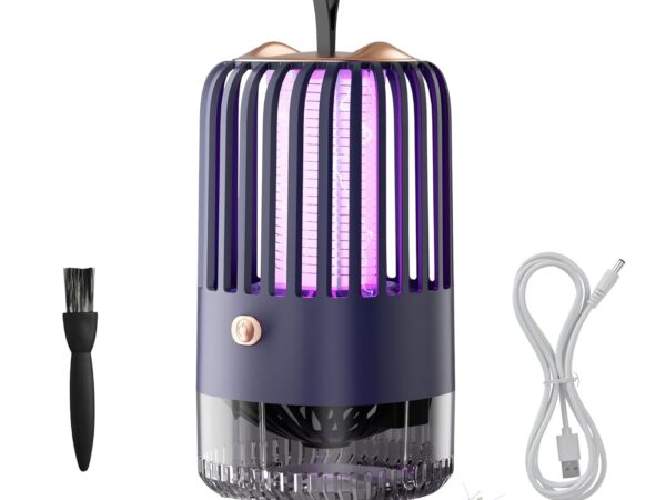 JACKYLED Insektenvernichter Elektrisch Wiederaufladbar – 3-in-1 Mückenlampe mit UV-Licht, Sog & Nachtlicht, Mückenfalle mit 2000mAh Akku, für Innen & Außen, geräuscharm & sicherer Mückenschutz