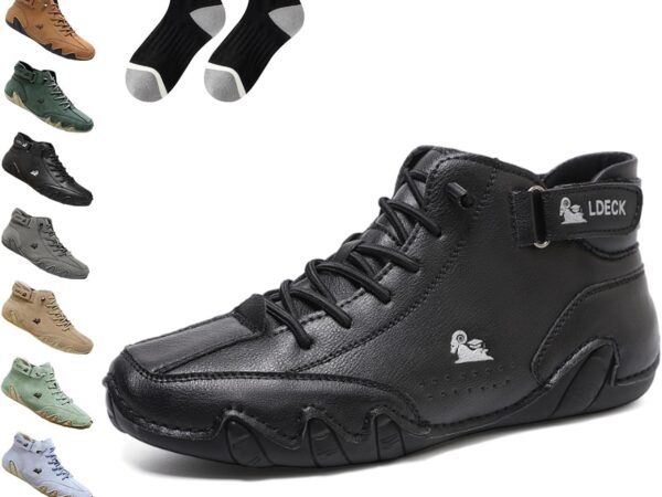 Vogany Schuhe Damen, Vogldeck - wasserdichte Und Atmungsaktive Orthopädische Schuhe, Handmade High Boots for Hiking Camping Driving Shoes