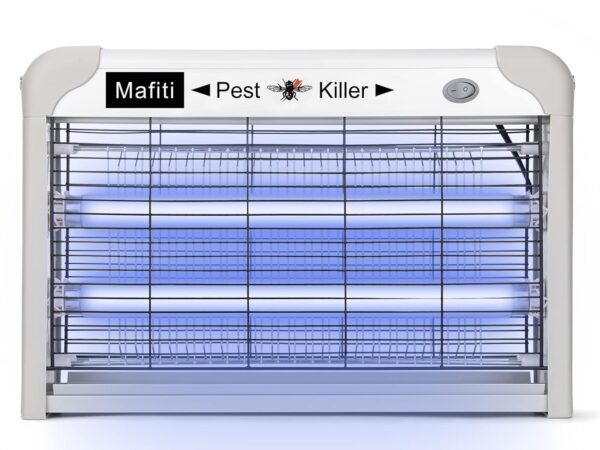 mafiti Elektrischer Insektenvernichter, moskito Killer Fliegenfalle-Elektrisch Innenmosquito Zapper 20W mit UV-Licht, Elektrische-Mückenfalle Für Küche, Haus, Hof (Grau)