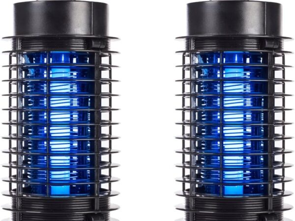 Fluginsektenvernichter Insektenfalle 2er Set 20m² 4W UV Auffangschale