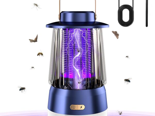 Fancysky Insektenvernichter Elektrisch, Mückenlampe, Mückenfalle, Fliegenfalle Elektrisch USB, Mückenkiller, Elektrische Fliegenklatsche, für Camping, Garten, Balkon und Schlafzimmer
