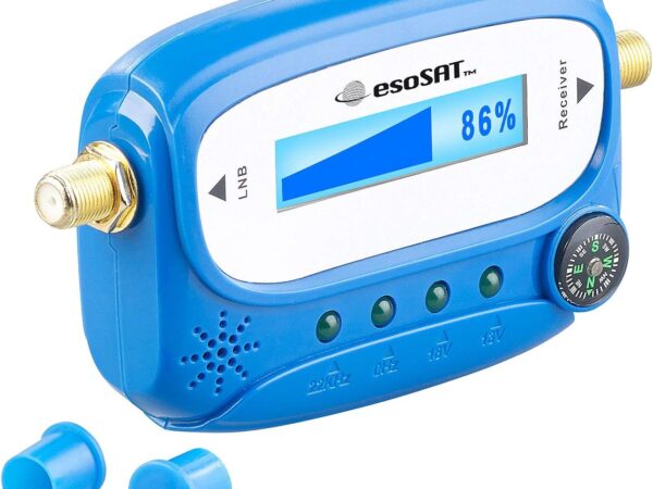 esoSAT Sat Finder: Digitaler Satelliten-Finder mit Kompass, LCD-Display und Tonsignal (Satellitenfinder, Satelittenfinder, Satellitenschüssel)